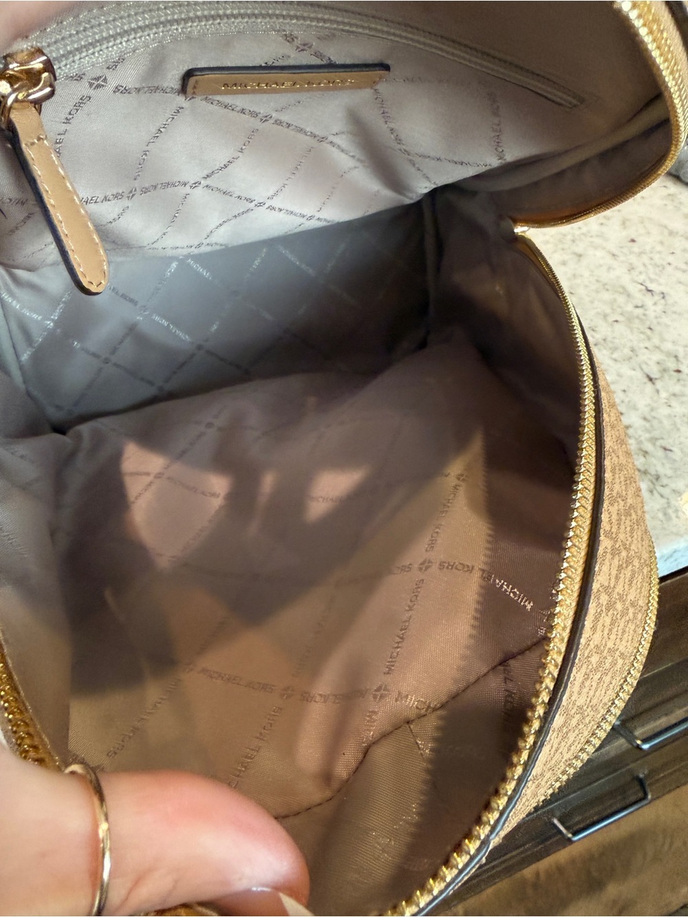 Michael Kors Bag Rhea Medium Color-Block Signature Logo Backpack - like new! - Picture 6 of 10